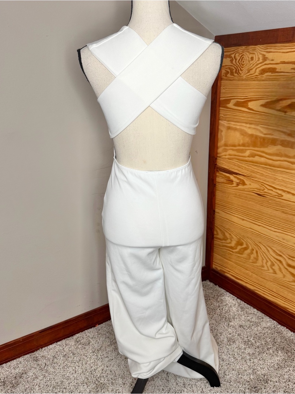 Lulus Thinking Out Loud White Backless Jumpsuit Extra Small Bridal Bride Wedding - Picture 3 of 10